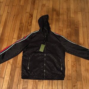 Men's Black Hooded Jacket